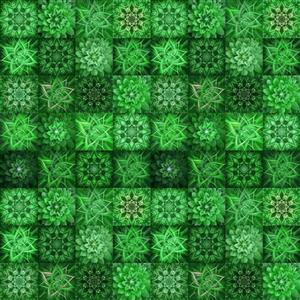 Dream Big Tiles Emerald Fabric 0.5m