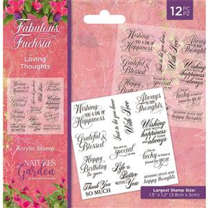 Nature's Garden - Fabulous Fuchsia - Clear Acrylic Stamp - Loving Thoughts