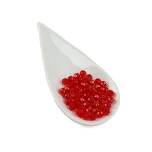 6mm Red Glass Beads, 50pcs