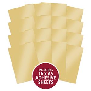 Stickables Self-Adhesive Mirri - A5 Gold Contains 16 x Gold A5 Self-Adhesive Mirri Sheets.  