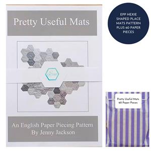 Jenny Jackson's EPP Pretty Useful Mats Pattern Plus 60 Paper Pieces 