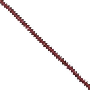 15cts Garnet Discs Approx 1x3mm, 38cm strand