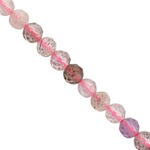20cts Super 7 faceted Round Approx, 3mm 38cm Strand