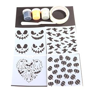 Halloween 4 x 15 x 15cm Stencils and 3 x Pastes Pack