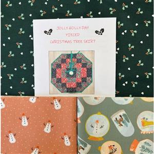 Allison Maryon's Jolly Holly-Day Christmas Tree Skirt Kit: Pattern & Snowman Fabric 