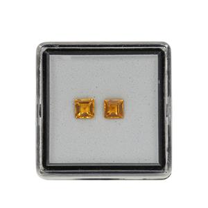 0.50cts Citrine Square Step Approx 4mm Pack of 2 (H) 