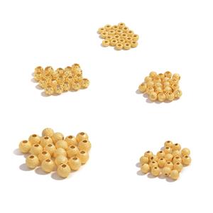 Gold 925 Sterling Silver Stardust Spacer Beads, 100pcs, 5 Designs (x20 per design)