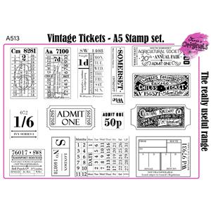 Janie's Originals - Vintage Tickets - A5 Stamp Set