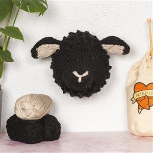 Sincerely Louise Black Giant Sheep Head Knitting Kit 