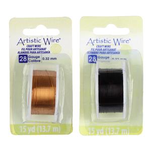0.32mm Artistic Wire, 28 Gauge Tarnish Resistant Black & Natural Colored Copper Craft Wire