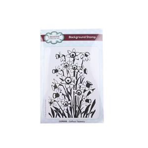New Creative Expressions Daffodil Tapestry 4 in x 6 in Pre Cut Rubber Stamp 