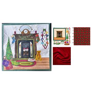 Family Comforts Santa Cushion Kit: Fabric Panel (70cm x 74cm) & Fabric (1m)