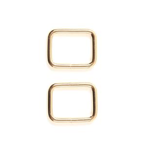 25mm Gold Colour Rectangle Loop - 2 Pieces