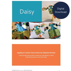 Delphine Brooks' Daisy Dairy Cow Applique Cushion Instructions - Digital Download