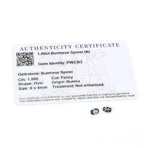 1cts Burmese Spinel 6x4mm Oval Pack of 2 (N)