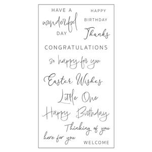 Sizzix™ Clear Stamps Set 13PK – Daily Sentiments by Lisa Jones
