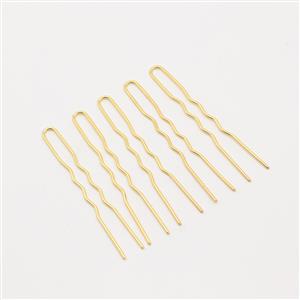 Base Metal 2 Prong Hair Pins Approx 10cm (5pcs)