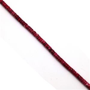 50cts Fuchsia Terra Jasper Heshi Beads Approx 4x2mm, 38cm