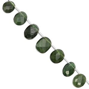 75cts Serpentine Graduated Faceted Oval Approx 10x8 to 13.5x11.5mm, 19cm Strand with Spacers