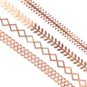 Copper Dreams - Cross , Diamond & Leaf Bare Copper Gallery Wire 15cm - 4 Strips 