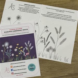 Allison Maryon's Flower Meadow Embroidery Kit: Embroidery Instructions & Embroidery Sheet