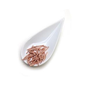 Rose Gold Plated Base Metal Diamond Cut Wave Spacer Bars, Approx. 1.5x20mm (40pcs)