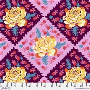 Anna Maria Horner Fluent Collection Rose Tile Plum Fabric 0.5m
