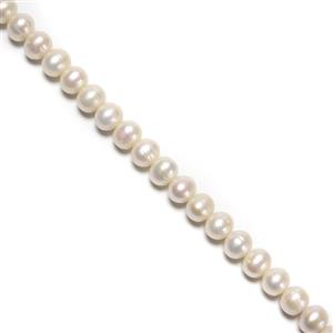 White Freshwater Cultured Potato Pearls Approx 11-12mm, 38cm Strand