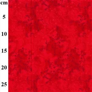 Craft Cotton Mystic Vine Red Fabric 0.5m