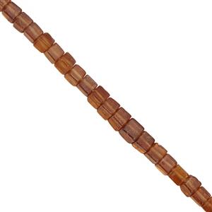 75cts Hessonite Garnet Plain Cube Approx 3 to 4mm, 30cm Strand