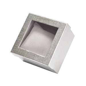 Silver Paper Box With White Cushion