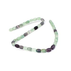 220cts Multi-colour Fluorite Drums Approx 8x10 mm, 38cm Strand