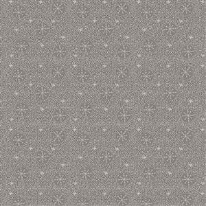 Lynette Anderson Hollyberry Christmas Snowflake Sky Grey Fabric 0.5m