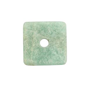 17cts Amazonite Smooth Square Donut,Approx 25mm