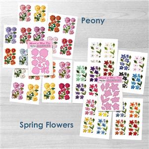Mini Match It Peony and Mini Match It Spring Flower Die and Craft sheets