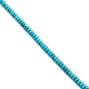 300cts Dyed Light Blue Magnesite Faceted Rondelles Approx 10x5.5mm, 38cm