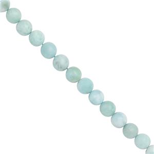 45cts Larimar Smooth Round Approx 5.5mm, 17cm Strand