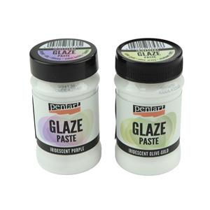 Pentart Glaze Paste - Set of 2 - Iridescent Purple & Iridescent Olive - 100ml each