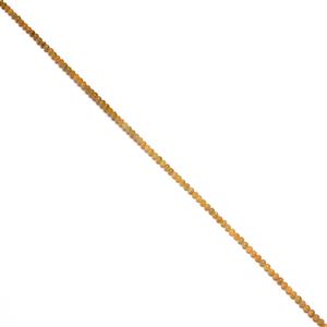 40cts Yellow Jadeite Plain Rounds Approx 4mm, 37cm Strand
