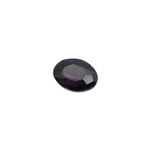 Dark Violet Oval Faceted Glass Cabochon 15x20mm (1pc)