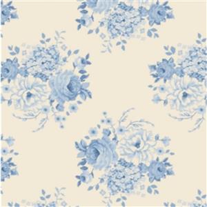 Tilda Sunday Brunch Collection Mia Blue Fabric 0.5m
