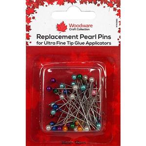 Woodware Stainless Steel Pearl Pins 38mm pk 50