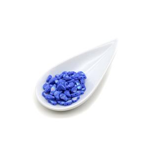 Paisley Duo Opaque Blue Matte Full AB Batik Beads 8x5mm, (22GM/TB)