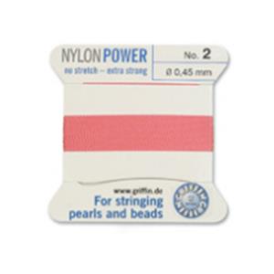 Rose Nylon Cord 0.45mm, 2m
