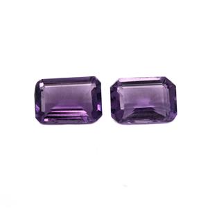 1.4cts Zambian Amethyst 7x5mm Octagon Pack of 2 (N)