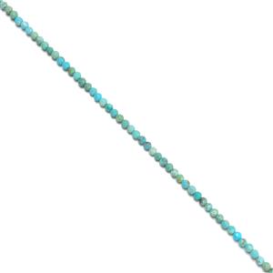 45cts Turquoise Faceted Rounds Approx 3mm ,1 metre Strand