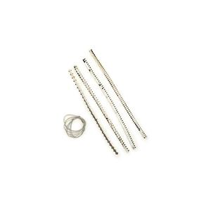 White Rhodium Base Metal Gallery Wire Set 