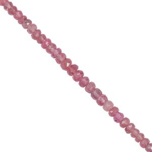 16cts Pink Spinel Faceted Rondelles Approx 1.8x1mm to 3.8x2.5mm 20cm Strand