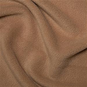 Tan Plain Antipil Fleece Fabric FQ
