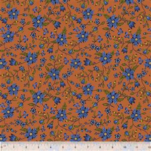 Alexandra Collection Vining Copper Fabric 0.5m